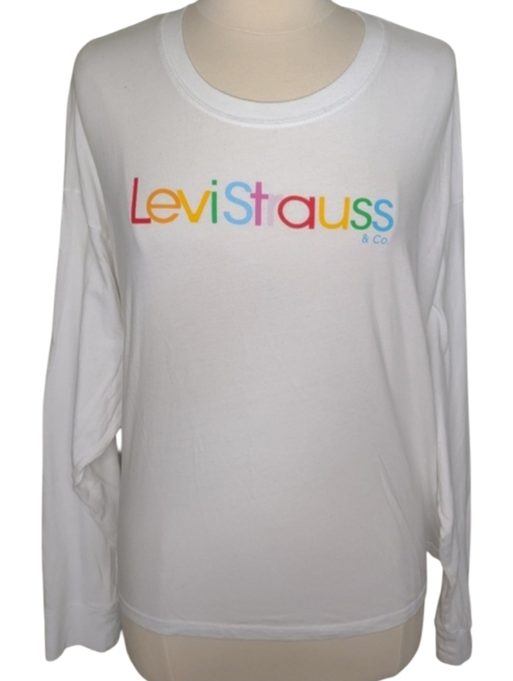 100% Cotton LEVI'S Graphic T-Shirt Long Sleeve XL